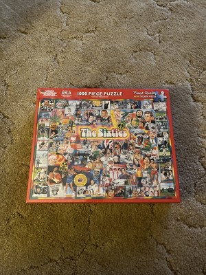 The Sixties 1960 s 1000 Piece White Mountain Puzzle 24 x30  New