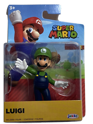 Super Mario Luigi Figure 2.5'' Nintendo Jakks W2 New