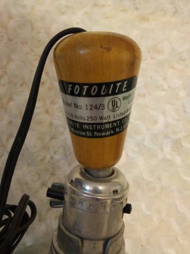 Vintage Aluminum Photography Lights / FOTOLITE # 124/3 / 1-Light # BD19-564