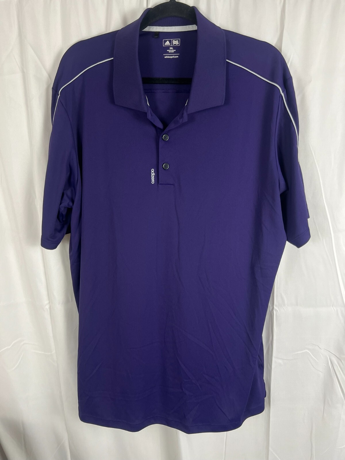 Adidas Golf Polo Men's XXL Adizero Purple Short Sleeve Shirt