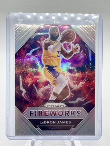2020-21 Prizm Lebron James Fireworks SILVER PRIZM #29 Lakers