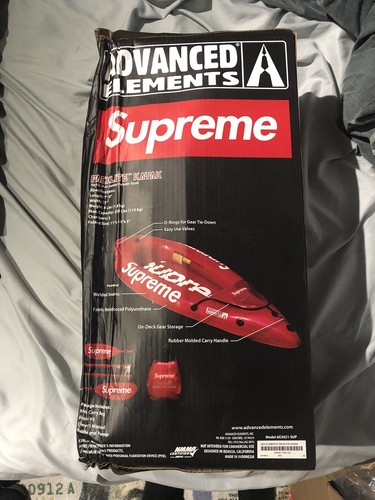 Supreme x Advanced Elements Packlite Kayak Red SS18A21 SS18 Brand