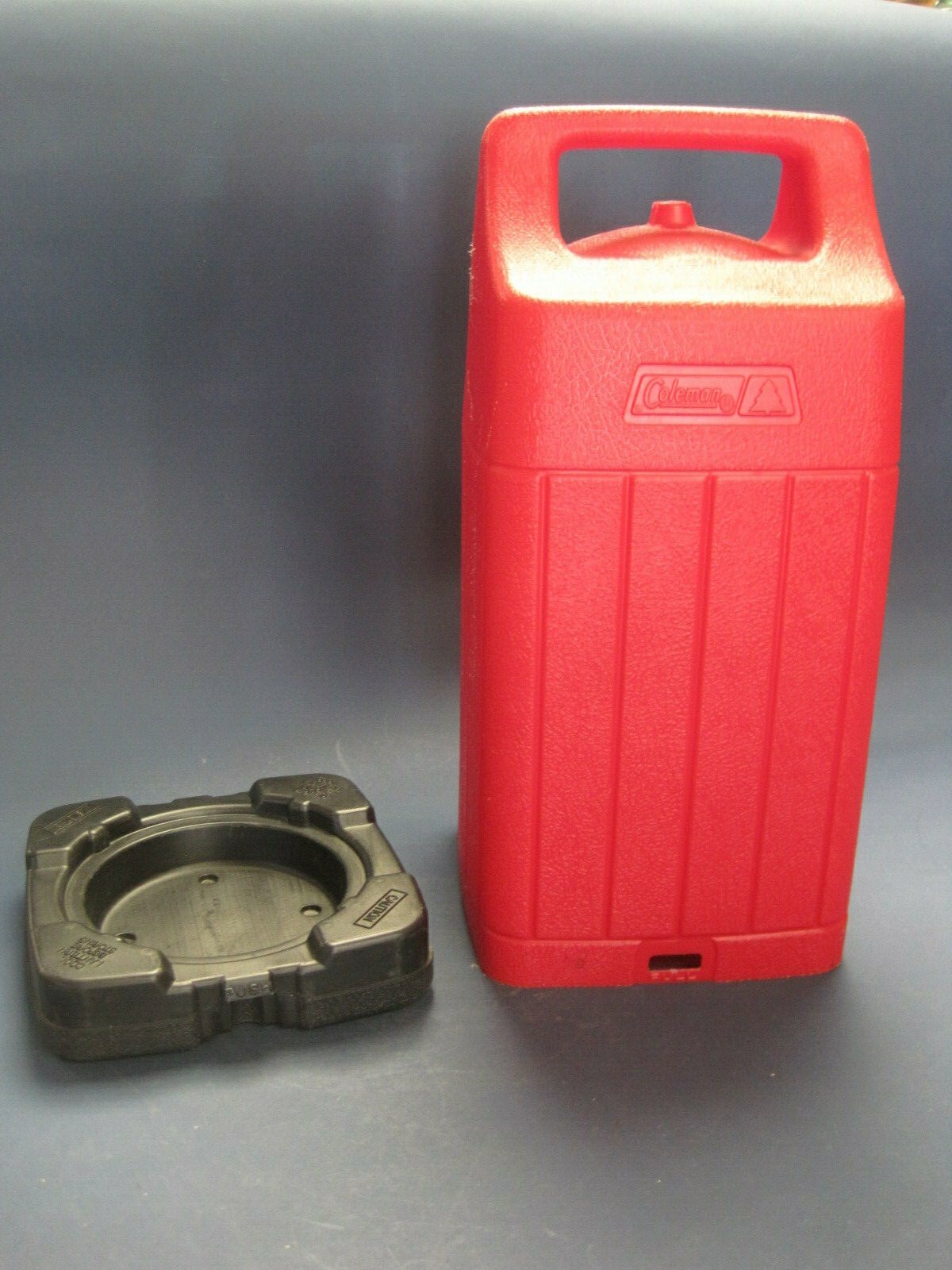 Vintage Coleman Original Red Plastic Carrying Case 220 Series Lantern