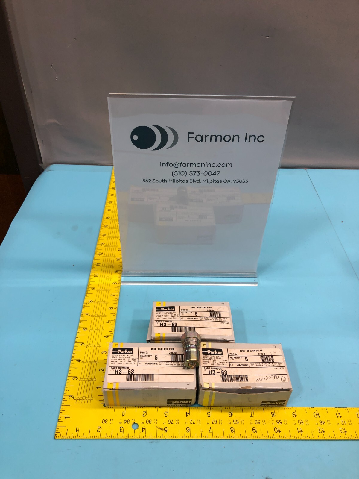 16 Parker H3-63 Hydraulic Quick Disconnect Nipples, 60 Seriesm, 167536