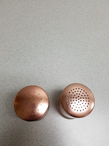 Copper Colored Aluminum Salt & Pepper Shakers+