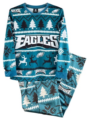 New! Philadelphia Eagles NFL Team Apparel Pajamas 2-pc Women's Small Winter
