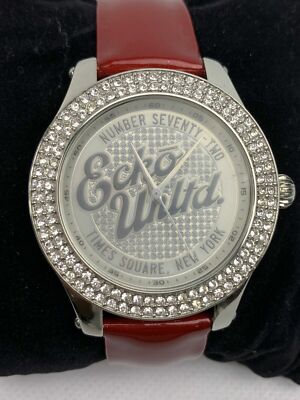 Marc Ecko Women's Watch Ladies Stainless Steel Leather Band Silver Dial E10038M4