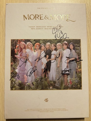 TWICE [MORE & MORE] ALL MEMBER Autographed Signed Album MINT