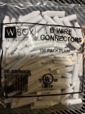 100 PCS WBox Technologies 0E-SR100P B Wire Connectors, Plain, Terminal Connector