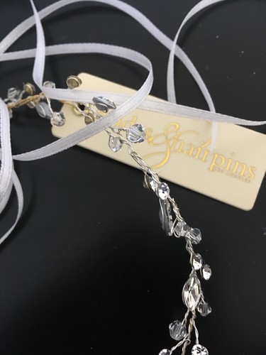 Brides and Hairpins Bianca Swarovski Crystal Bridal Wedding Hair Halo NWT $250