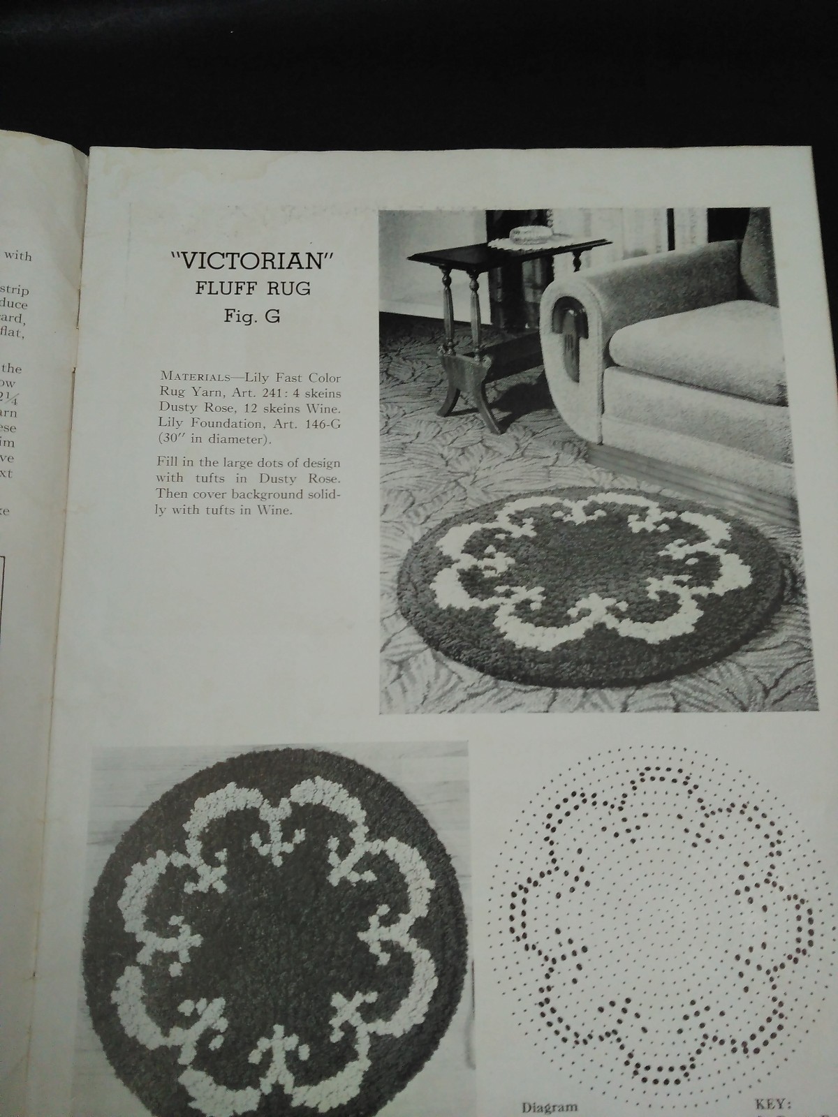 Vintage Fluff Rugs Book 600 Instruction Book Made With Lily Rug Yarn ETVB