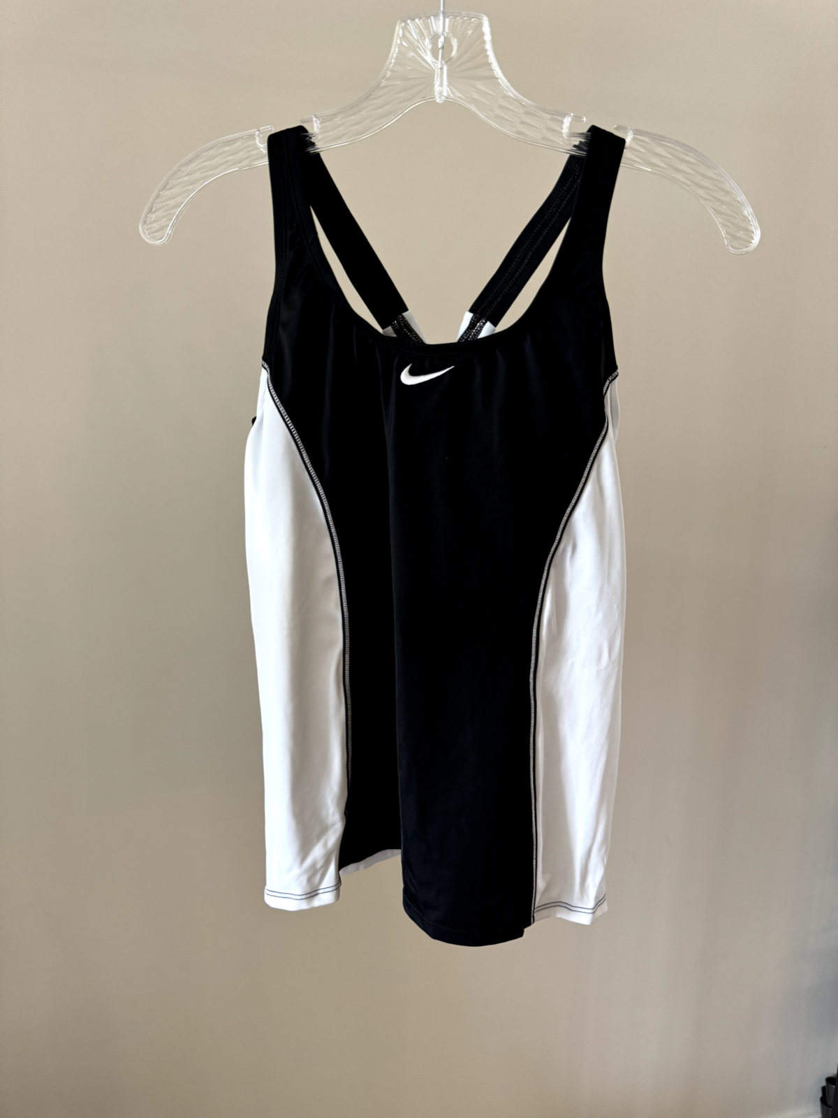 nike women's standard color surge powerback tankini swimsuit set
