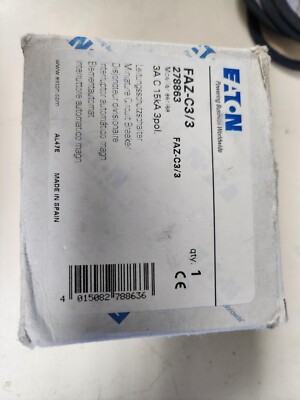 Eaton Circuit Breaker - FAZ-C3/3 3A 3 Ph  278863