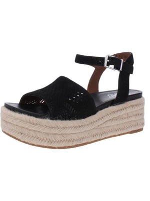 Женские черные туфли на танкетке Tennia Tennia на платформе FRANCO SARTO с 2 узорами и открытой танкеткой 8 М