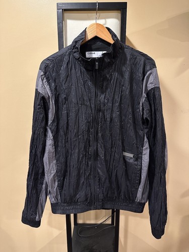 C2H4 Wrinkled Nylon Arch Paneled Track Grey/Black Jacket