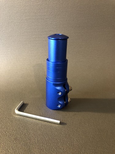 Blue 115mm Bike Stem Riser Handlebar Fork Extender MTB BMX H