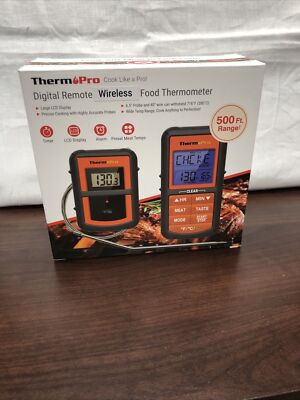 New Therm Pro Digital Remote Wireless Food Thermometer / Timer