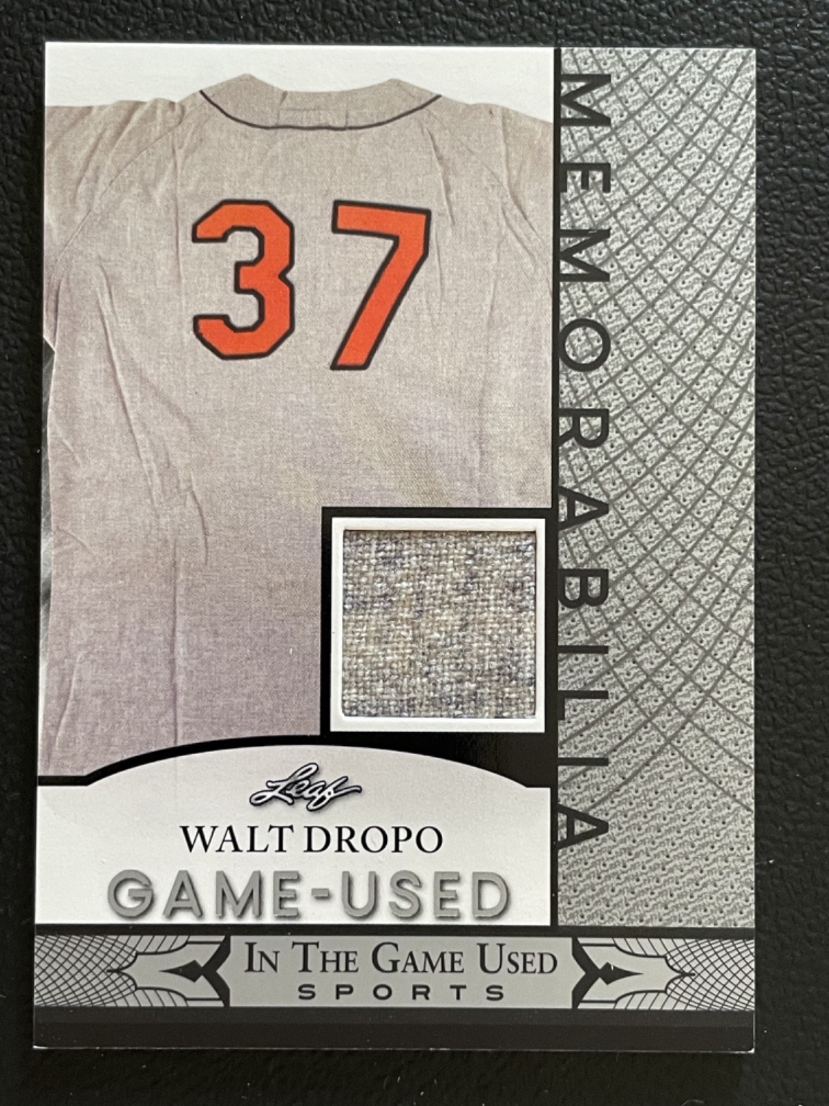 2024 Leaf In The Game Used Memorabilia Silver Walt Dropo Jersey