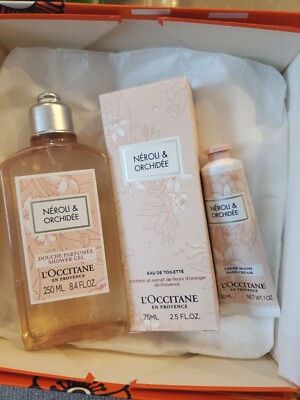 L'Occitane Neroli & Orchidee 3 Piece Gift Set From Aix-En-Provence New