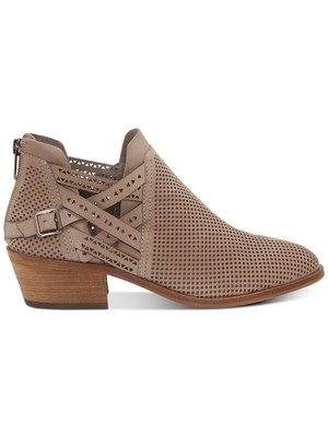 

VINCE CAMUTO Женские серые кожаные ботильоны Pranika с круглым носком на блочном каблуке 5,5 м, Серый, VC-PRANIKA
