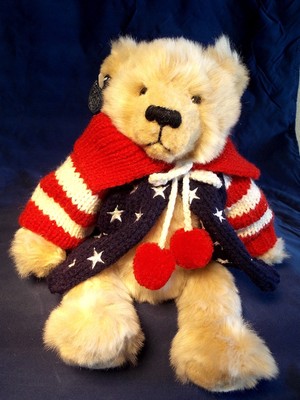 Ganz Patriotic Heritage Collection Jointed Teddy Bear Chandler Red White Blue