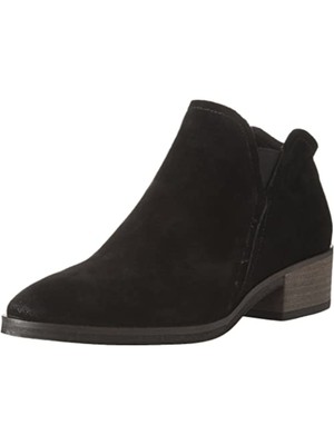 

Черные кожаные ботильоны без шнуровки на блочном каблуке DOLCE VITA Womens Goring Comfort Tay, Черный, TAY