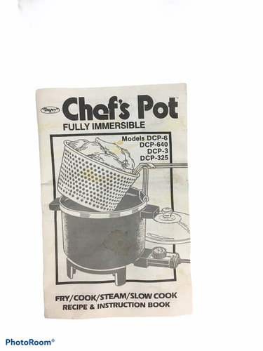 Vintage Dazey 6 qt Chef's Pot Deep Fryer Slow Cooker Model DCP-6 Tested