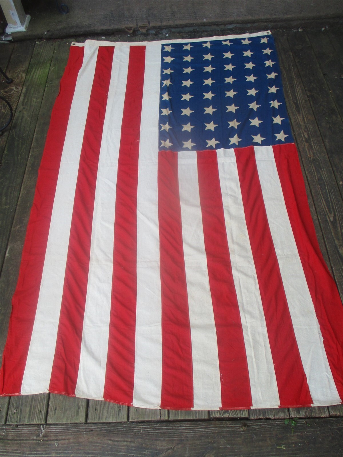 U.S.A./ 古い星条旗　.Ａ vintage USA flag 48スター 星条旗（42cm x 27.7cm） | Milo