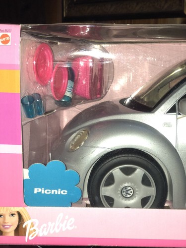 Silver Barbie Volkswagen New Beetle Bug- Year 2001 - Mattel - New In Box!