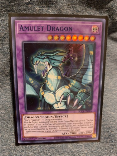 YuGiOh Amulet Dragon DLCS-EN005 1st Edition BLUE Ultra Rare