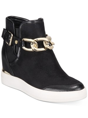 

Женские спортивные кроссовки на танкетке ALDO с черной цепочкой Micacea и круглым носком, Черный, 37762