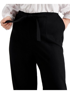 

CALVIN KLEIN Womens Tie Wear To Work Брюки с высокой талией плюс, Черный, W1CK5274