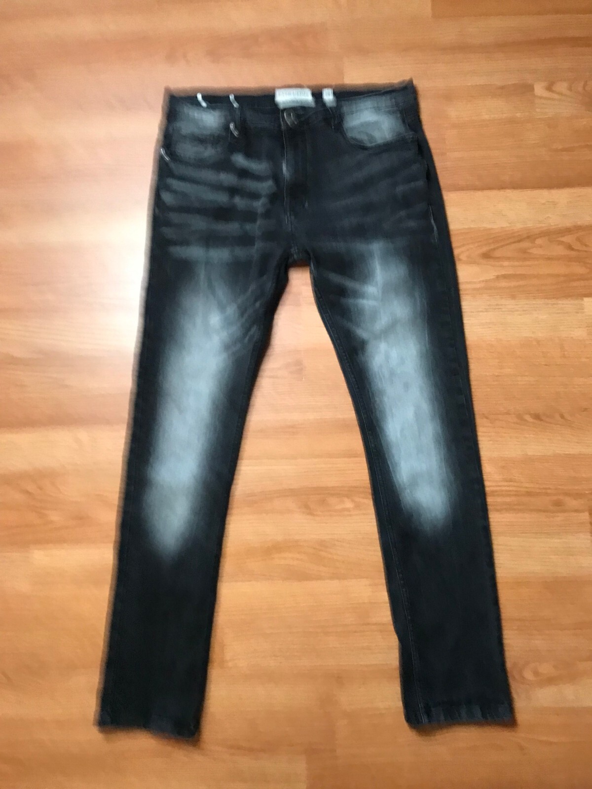 Evolution In Design Jeans Mens 36x32* Gray Faded Straight Cotton