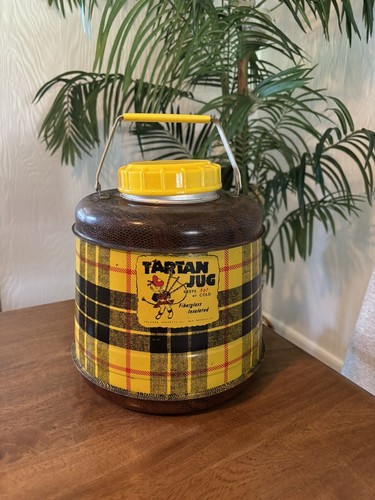 Vintage 1950's Poloron TARTAN JUG Scottish Plaid Insulated