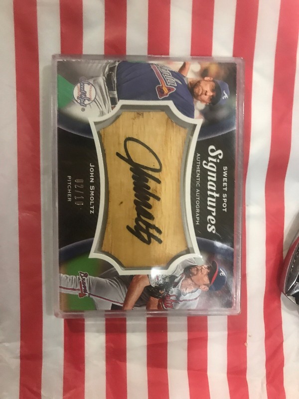John Smoltz 2008 Sweet Spot Signatures 2/10 Bat Auto Very