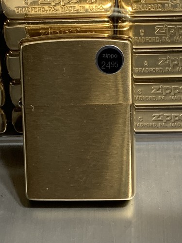 Zippo Brushed Brass Zippo Lighter case Only NO/BOX