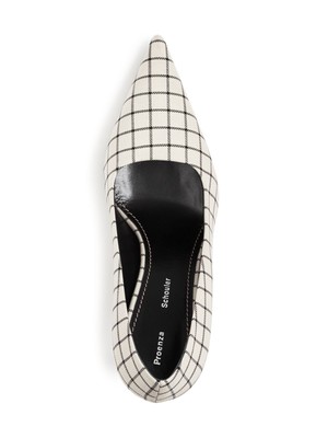 

PROENZA SCHOULER Женские бежевые кожаные туфли без шнуровки на изогнутом каблуке Windowpane, Бежевый, PS33033C-11081