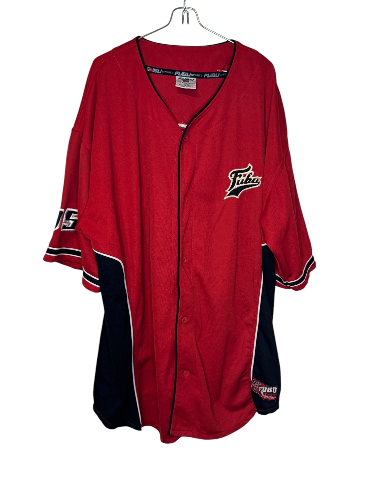 FUBU ベースボールシャツ　XXL Vintage FUBU Baseball Jersey Shirt Mens XXL Blue Short