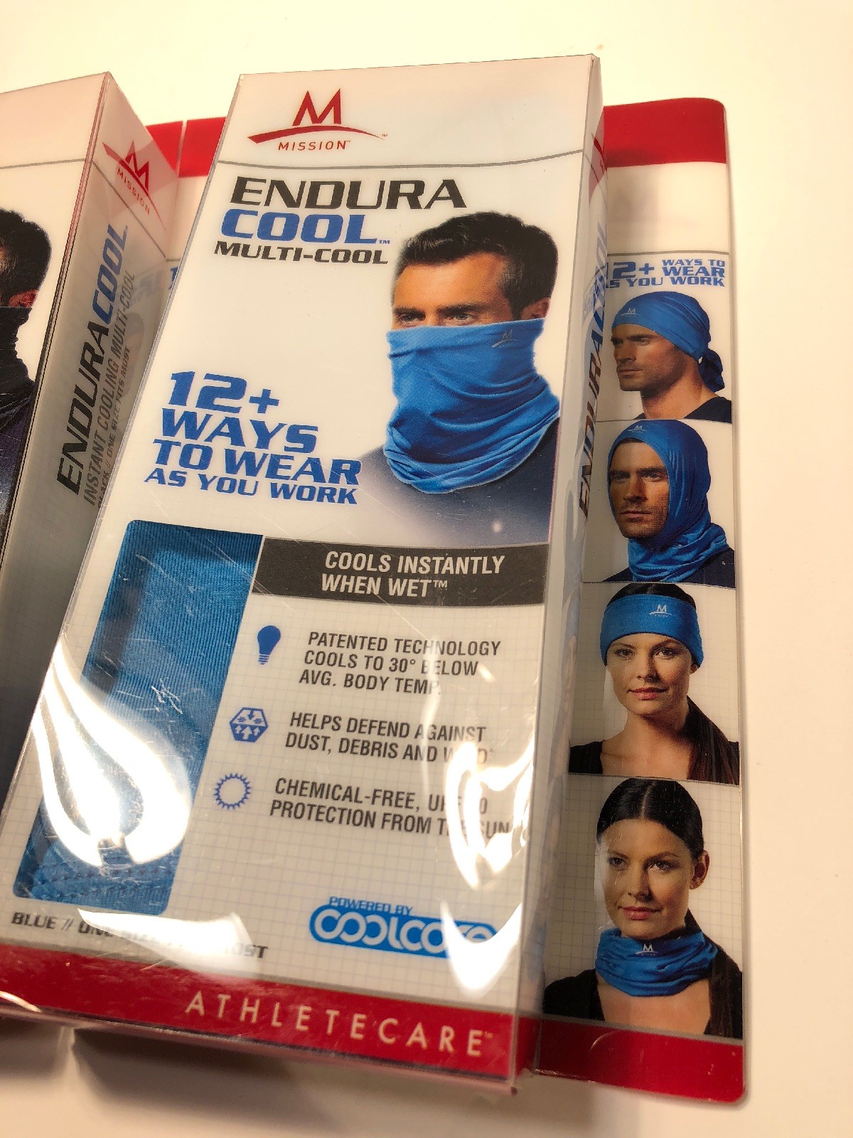 Mission Multi-Cool 12 in 1 Multifunctional Gaiter and Headwear, Black or Blue