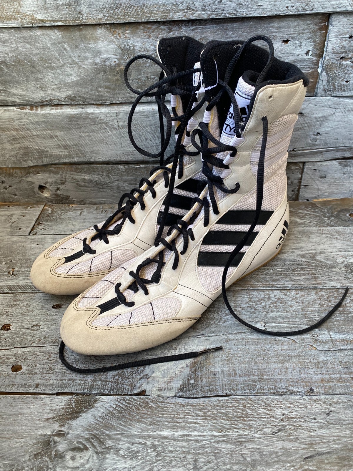 靴 00s vintage Y-3 adidas boxing shoes Yohji Yamamoto Y-3 x Adidas Black Leather Trainer/Boxing