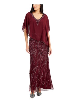 

JKARA Женское длинное вечернее платье с блестками и V-образным вырезом с развевающимися рукавами