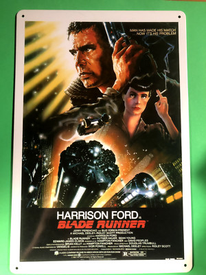 BLADE RUNNER Harrison Ford Ridley Scott tin METAL sign ''Summer 1991''
