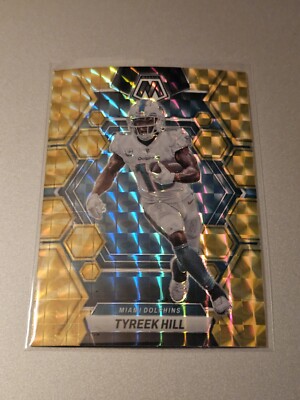 2023-24 NFL Panini Mosaic Tyreek Hill Reactive Yellow Prizm #144 Miami Dolphins