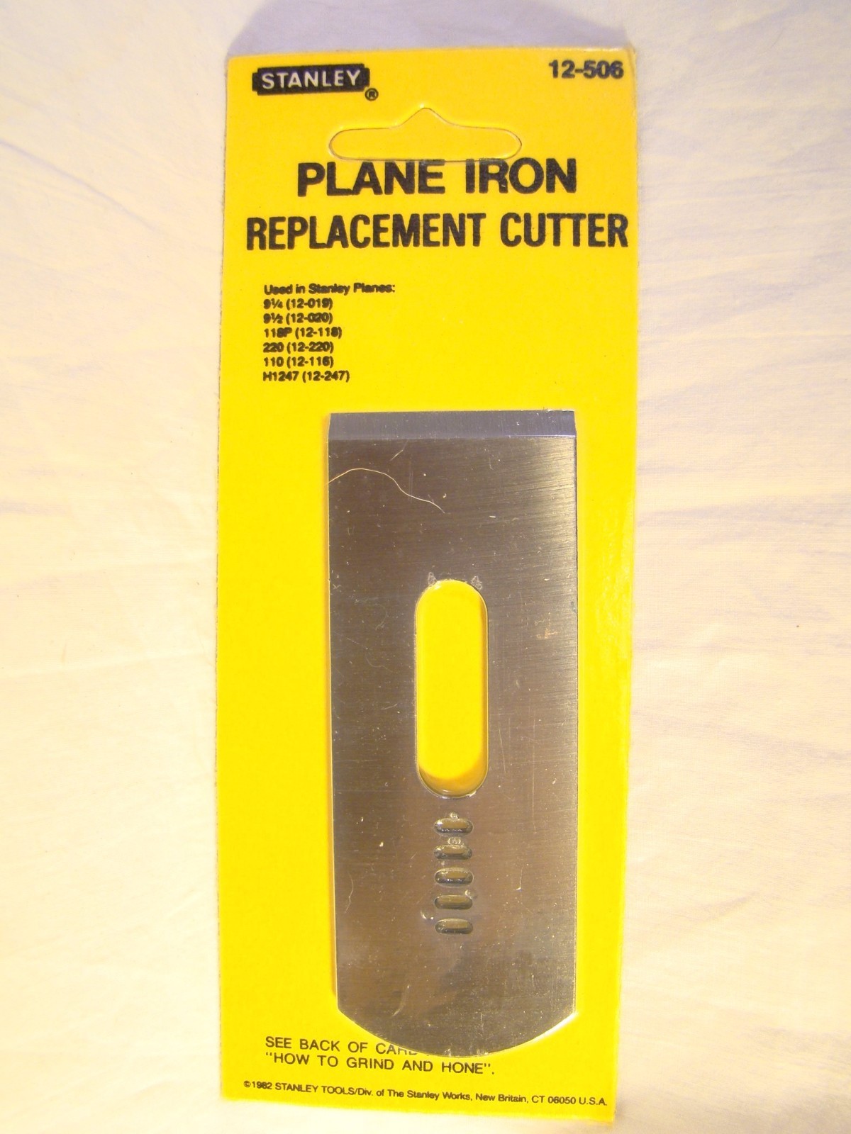 NEW Stanley Plane Iron Replacement Cutter 1 5/8” 12-506 NOS
