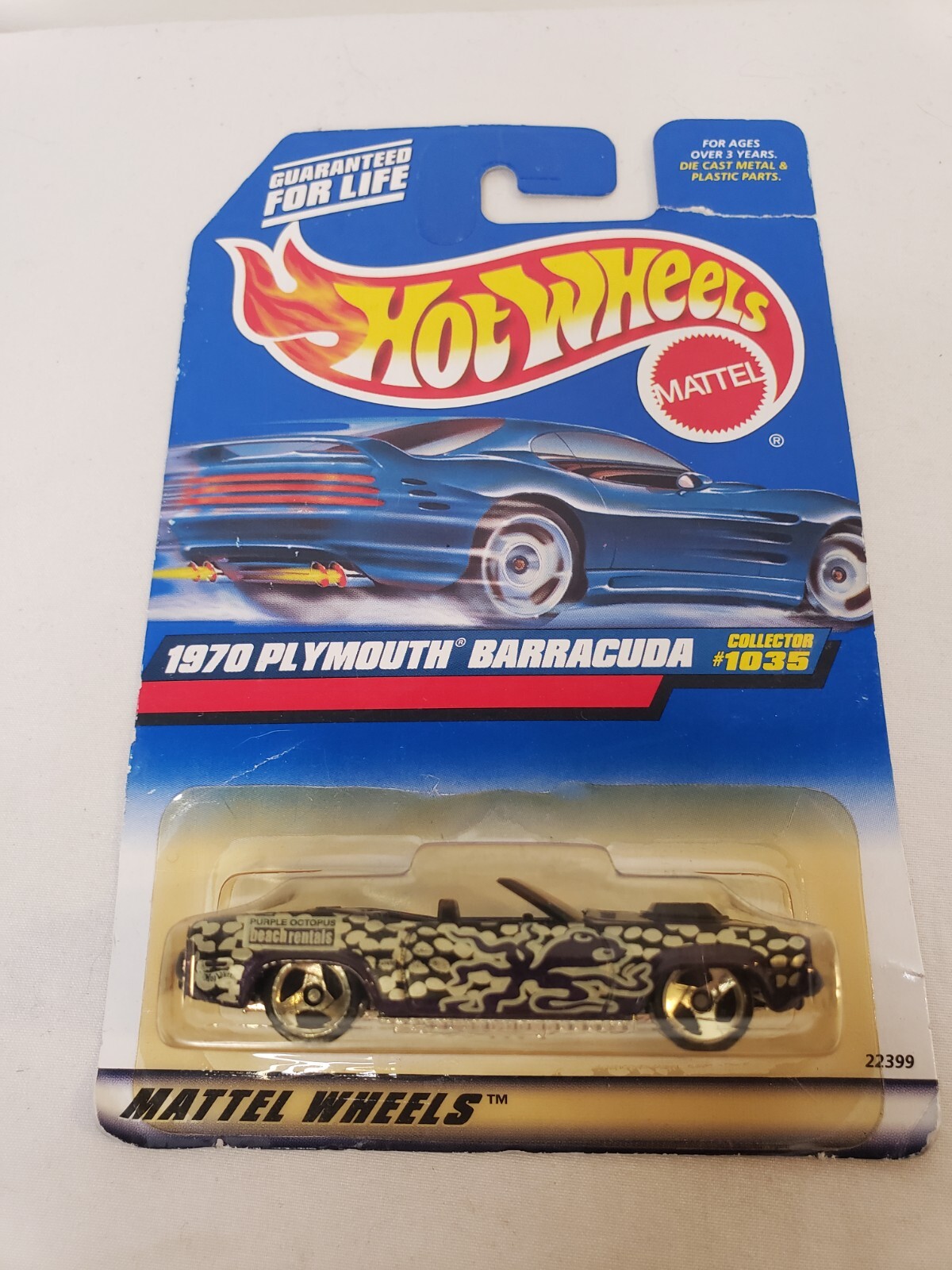 1998 Hot Wheels #1035 '70 Plymouth Barracuda Purple - 22399