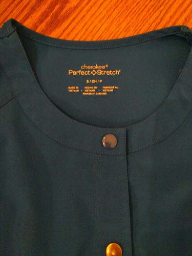 Cherokee perfect stretch scrub jacket small!! Blue