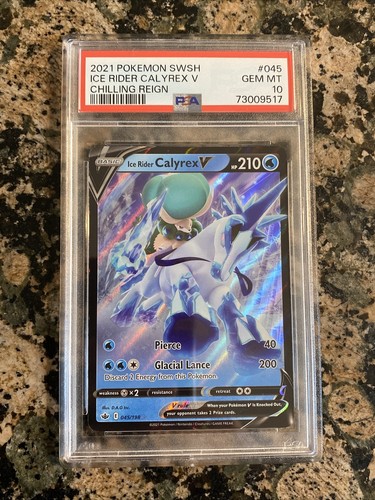 2021 ポケモン Calyrex VMAX Gem Mint 10 2021 Pokémon Chilling Reign ICE RIDER CALYREX VMAX #202/198