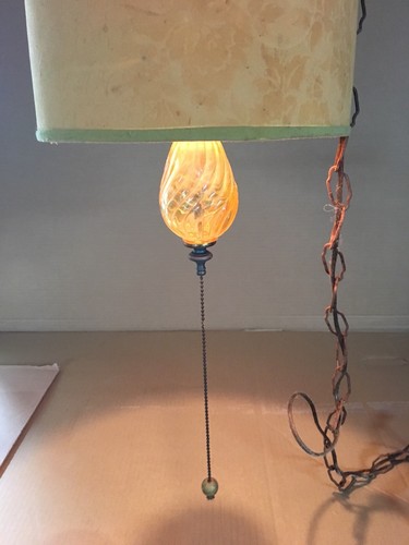 Vintage Antique Swag Lamp ( 1940’s ).   Great Shape EXCEPT For The SHADE