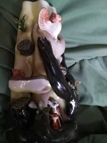 Unique Carved Candle Tree Trunk Small Carved Animals