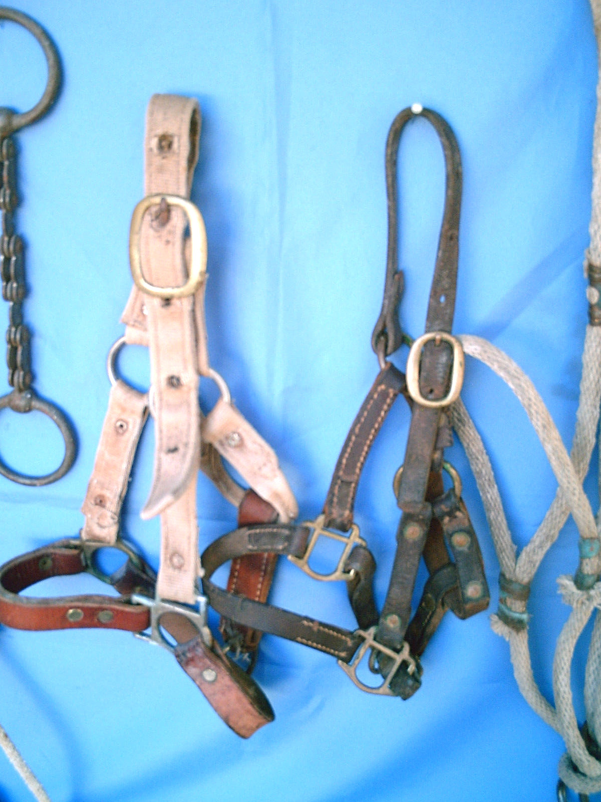 ESTATE LOT of 13 Old Western Horse Tack Bridles Parts Home Decor Folk Art Crafts